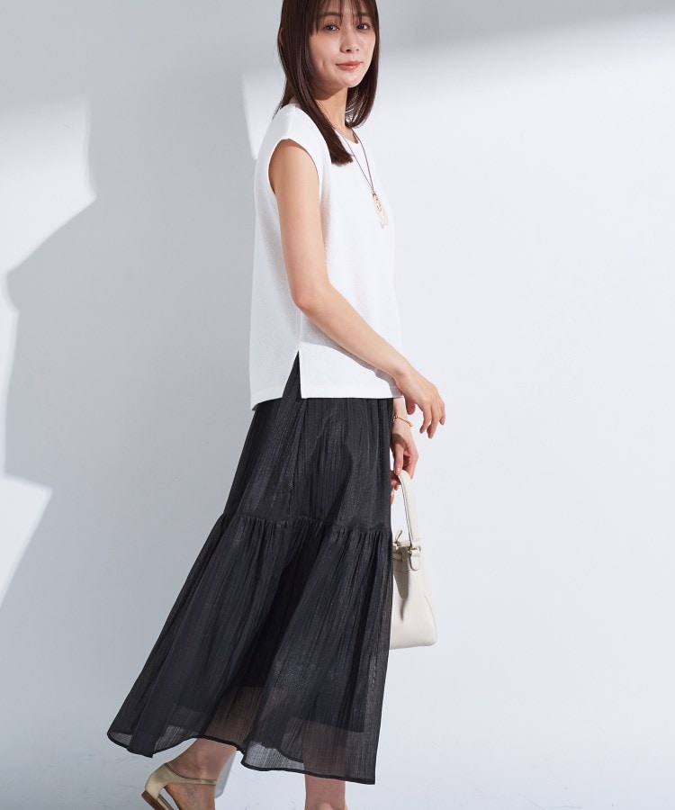 インディヴィ(INDIVI)の【2点セット／着回し◎】ノースリーブ＆ティアードスカート カセット服3