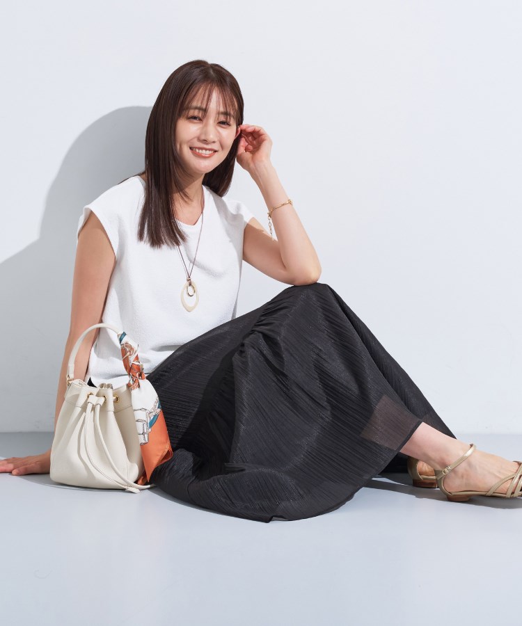 インディヴィ(INDIVI)の【2点セット／着回し◎】ノースリーブ＆ティアードスカート カセット服4
