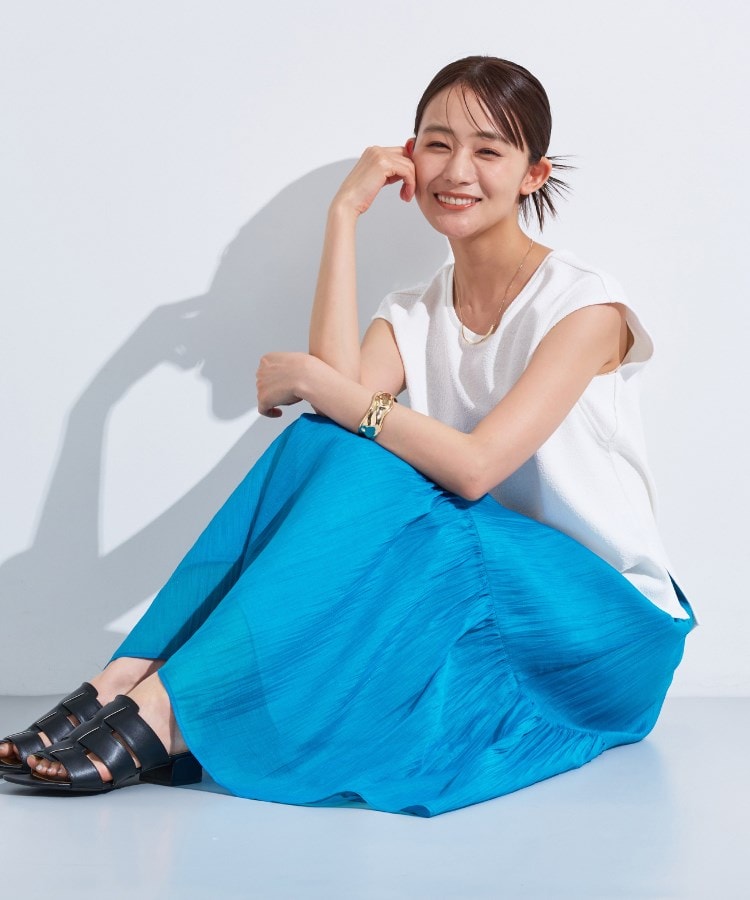 インディヴィ(INDIVI)の【2点セット／着回し◎】ノースリーブ＆ティアードスカート カセット服17