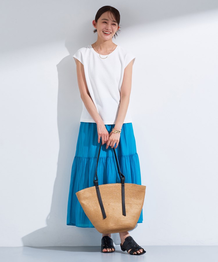 インディヴィ(INDIVI)の【2点セット／着回し◎】ノースリーブ＆ティアードスカート カセット服18