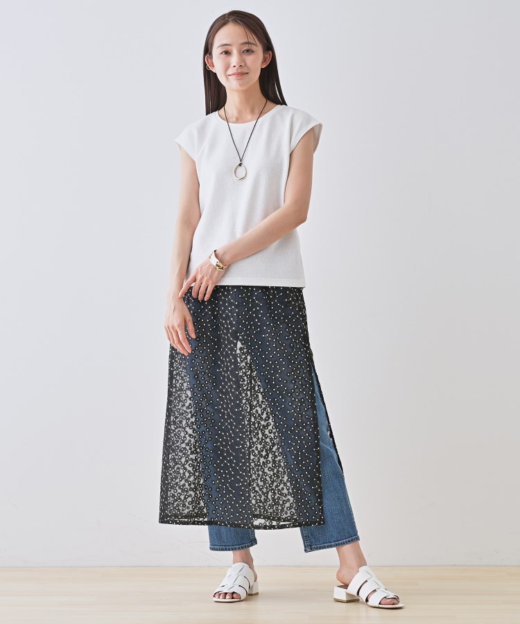 インディヴィ(INDIVI)の【2点セット／着回し◎】ノースリーブ＆ティアードスカート カセット服19