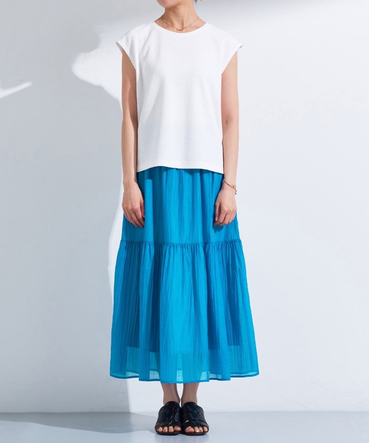 インディヴィ(INDIVI)の【2点セット／着回し◎】ノースリーブ＆ティアードスカート カセット服23