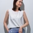 インディヴィ(INDIVI)の【洗える／SETUP可能】エアリージャージ ノースリーブトップス2
