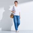 インディヴィ(INDIVI)の【洗える】胸元タックフリルブラウス4