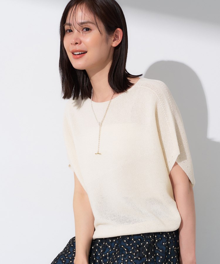 インディヴィ(INDIVI)の【洗える／清涼感】コクーンシルエットニット10