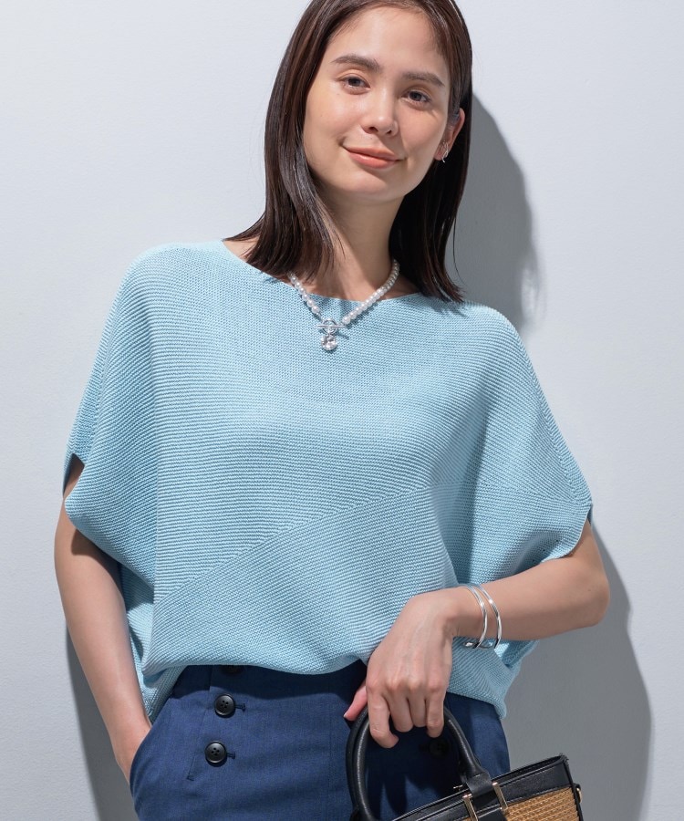 インディヴィ(INDIVI)の【洗える／清涼感】コクーンシルエットニット14