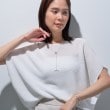 インディヴィ(INDIVI)の【洗える／清涼感】コクーンシルエットニット ホワイト(001)