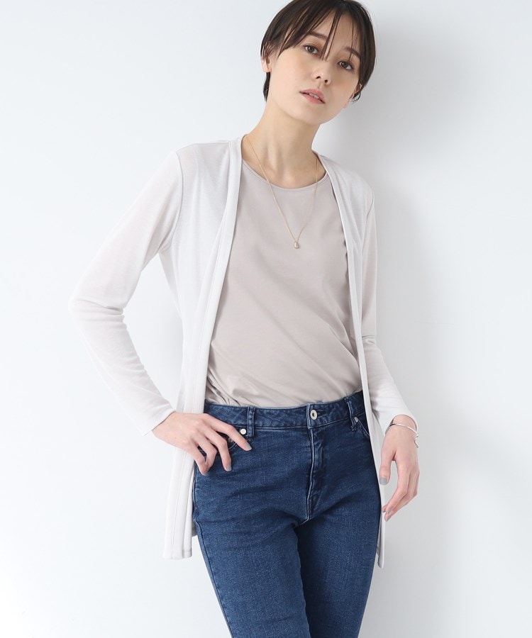 洗える/UVケア/接触冷感/日本製】定番!ミドル丈カーディガン 洗える/UVケア/接触冷感/日本製】定番!ミドル丈カーディガン