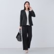 インディヴィ(INDIVI)の【定番スーツ／UVケア／接触冷感/洗える】ウール調ノーカラージャケット4