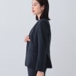 インディヴィ(INDIVI)の【定番スーツ／UVケア／接触冷感/洗える】ウール調ノーカラージャケット6