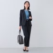 インディヴィ(INDIVI)の【定番スーツ／UVケア／接触冷感/洗える】ウール調ノーカラージャケット8