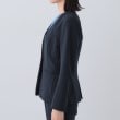インディヴィ(INDIVI)の【定番スーツ／UVケア／接触冷感/洗える】ウール調ノーカラージャケット19