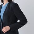 インディヴィ(INDIVI)の【定番スーツ／UVケア／接触冷感/洗える】ウール調ノーカラージャケット22