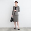インディヴィ(INDIVI)の【定番スーツ／UVケア／接触冷感/洗える】ウール調ノーカラージャケット11