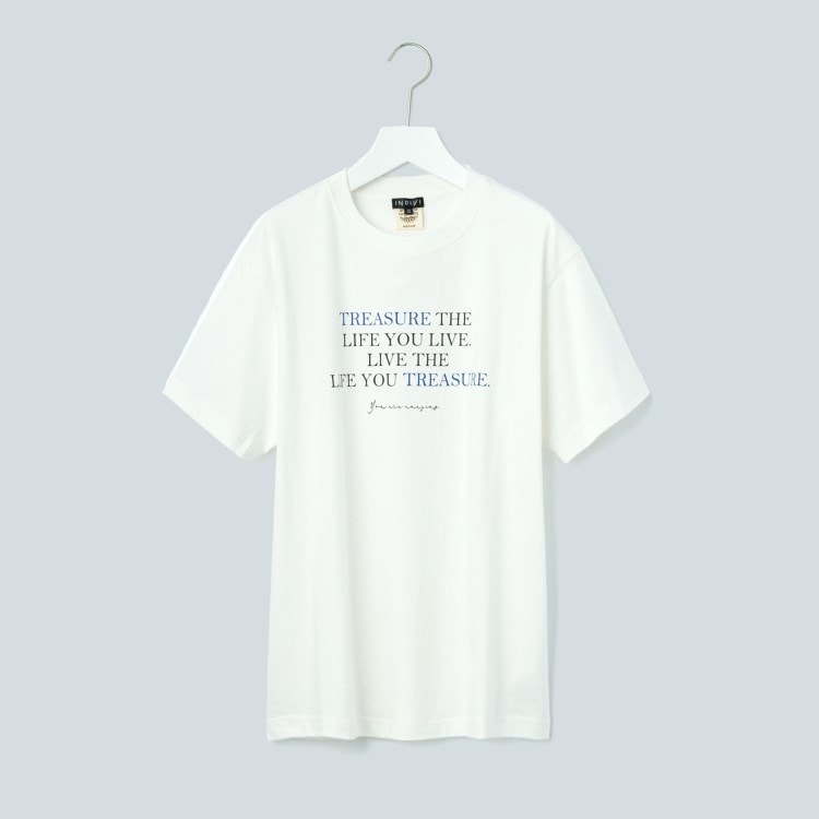 インディヴィ(INDIVI)の【洗える/WORLD for the World】メッセージTシャツ Ｔシャツ