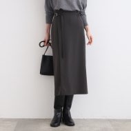 SETUP可能/洗える】Iラインラップスカート(ミモレスカート SETUP可能/洗える】Iラインラップスカート(ミモレスカート