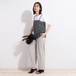 インディヴィ(INDIVI)の新色登場！【雑誌掲載/褒められパンツ／洗える】ウエストゴムワイドタックパンツ6
