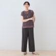 インディヴィ(INDIVI)の新色登場！【雑誌掲載/褒められパンツ／洗える】ウエストゴムワイドタックパンツ9