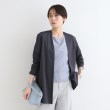 インディヴィ(INDIVI)の【洗える／UVケア／接触冷感】ドライタッチ着流しジャージカーディガン チャコールグレー(413)