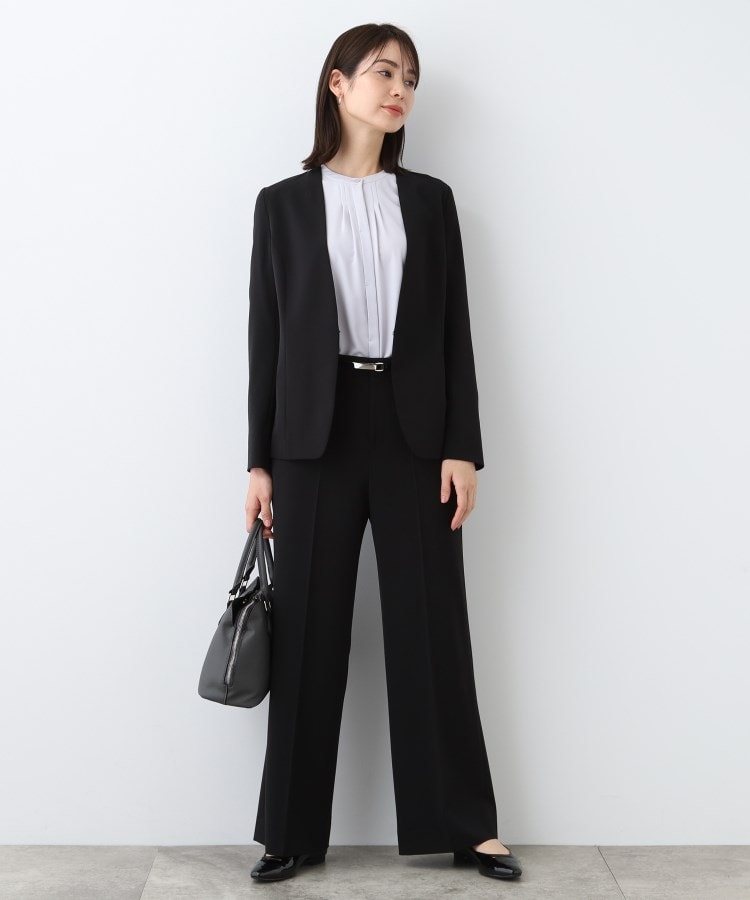洗える/UVケア/スーツ】ストレッチワイドパンツ(パンツ(単品 洗える/UVケア/スーツ】ストレッチワイドパンツ(パンツ(単品