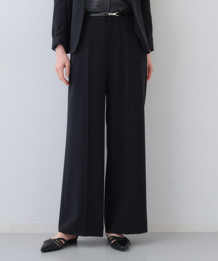 洗える/UVケア/スーツ】ストレッチワイドパンツ(パンツ(単品 洗える/UVケア/スーツ】ストレッチワイドパンツ(パンツ(単品