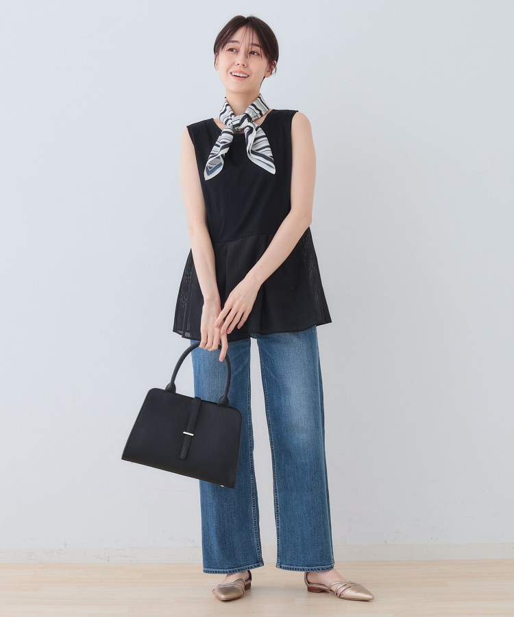 インディヴィ(INDIVI)の【洗える／レイヤードにも活躍】ペプラムインナートップス7