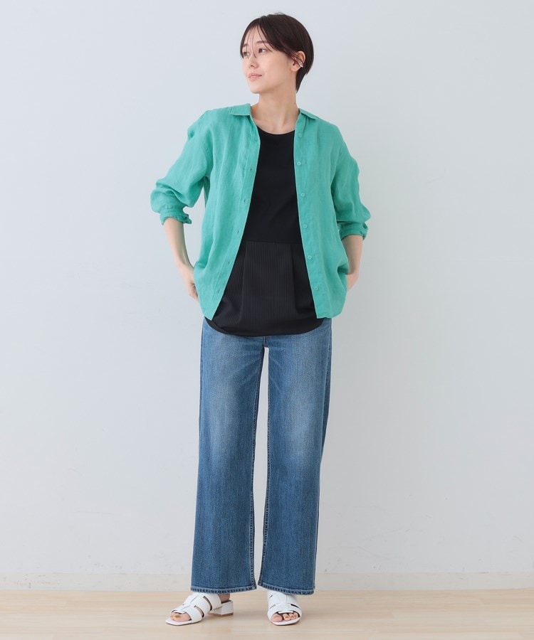 インディヴィ(INDIVI)の【洗える／レイヤードにも活躍】ペプラムインナートップス8