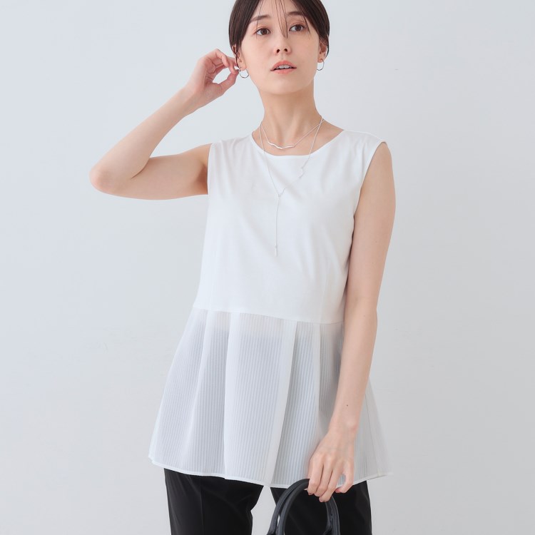 インディヴィ(INDIVI)の【洗える／レイヤードにも活躍】ペプラムインナートップス カットソー