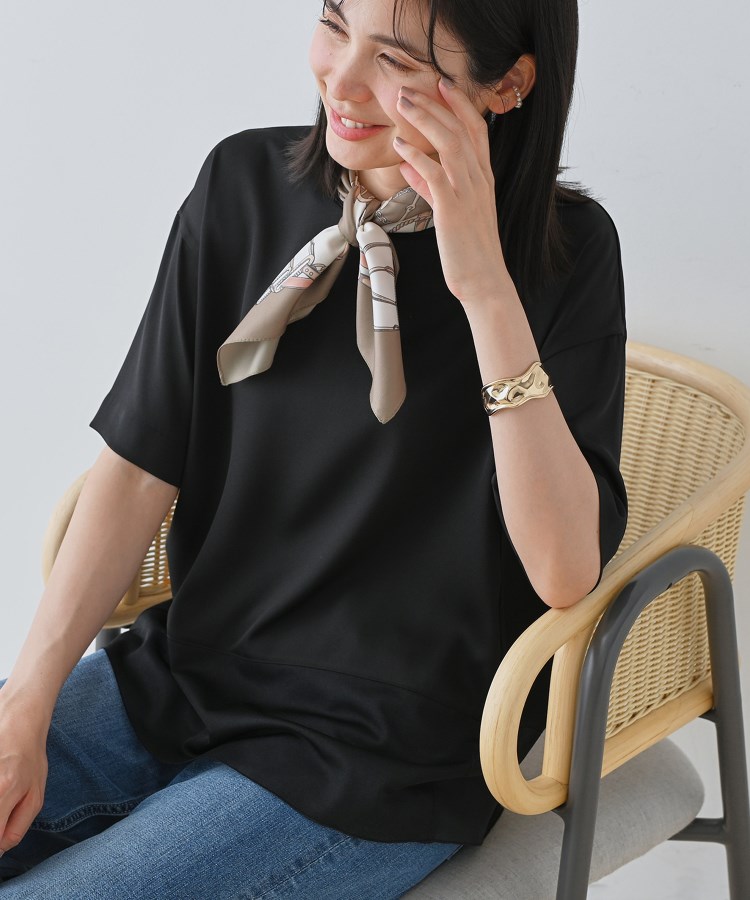 インディヴィ(INDIVI)の【洗える】裾シアー半袖トップス10