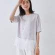 インディヴィ(INDIVI)の【洗える】裾シアー半袖トップス6