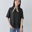 インディヴィ(INDIVI)の【洗える】裾シアー半袖トップス ブラック(019)