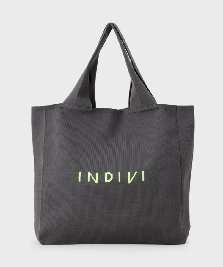 インディヴィ(INDIVI)の【A4サイズ対応】ニットロゴトート10