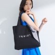 インディヴィ(INDIVI)の【A4サイズ対応】ニットロゴトート ブラック(019)
