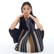 インディヴィ(INDIVI)の【選べる6柄/WEB限定カラー】ビッグニットバッグ ブラウン(343)