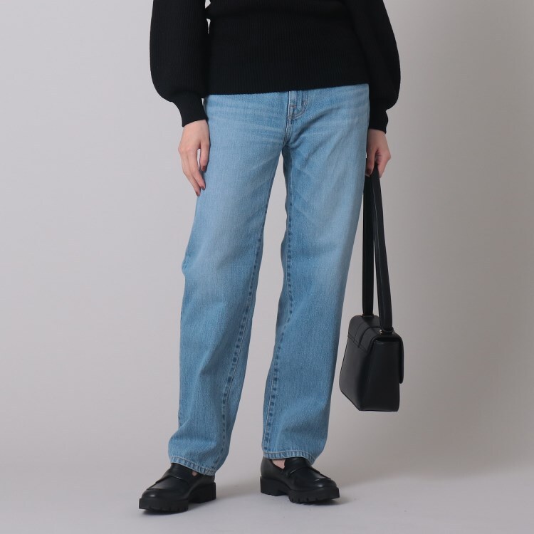 マシンウォッシャブル】テーパード デニムパンツ(デニムパンツ