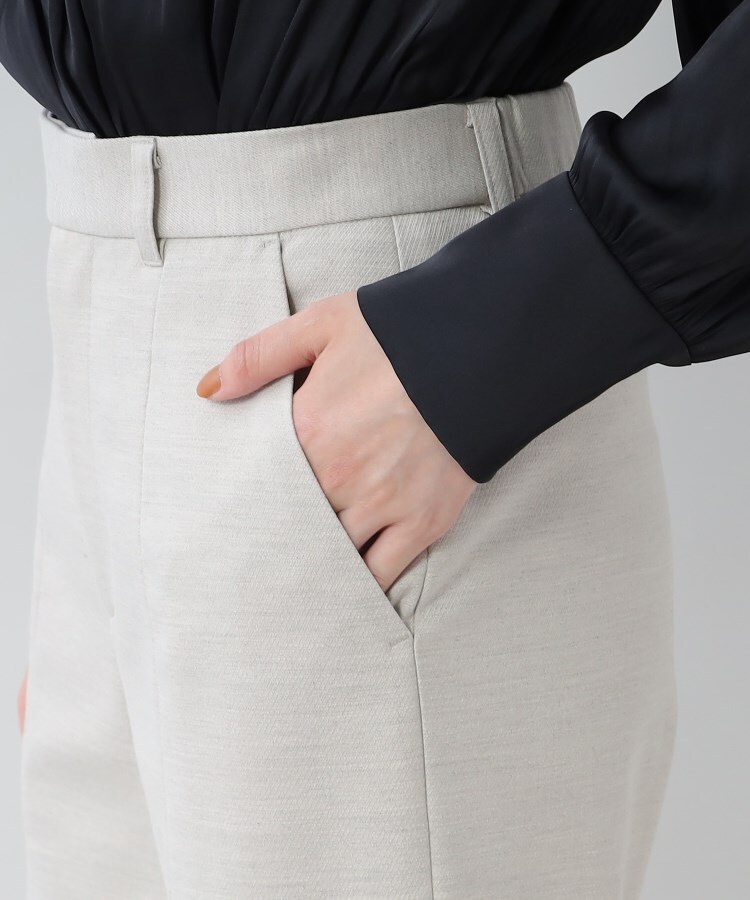 ボタニーサージストレッチ ワイドパンツ(フルレングスパンツ