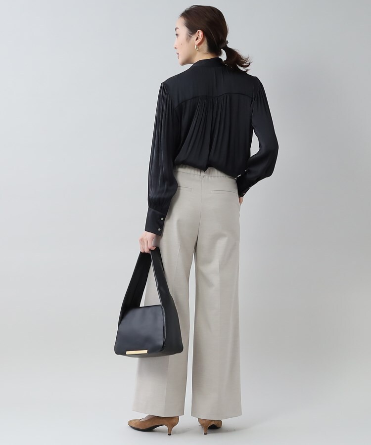 ボタニーサージストレッチ ワイドパンツ(フルレングスパンツ