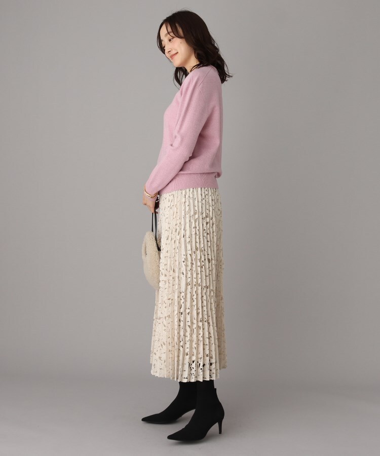 選べる7色展開】カシミヤ100% クルーネックニット<きれいめニット