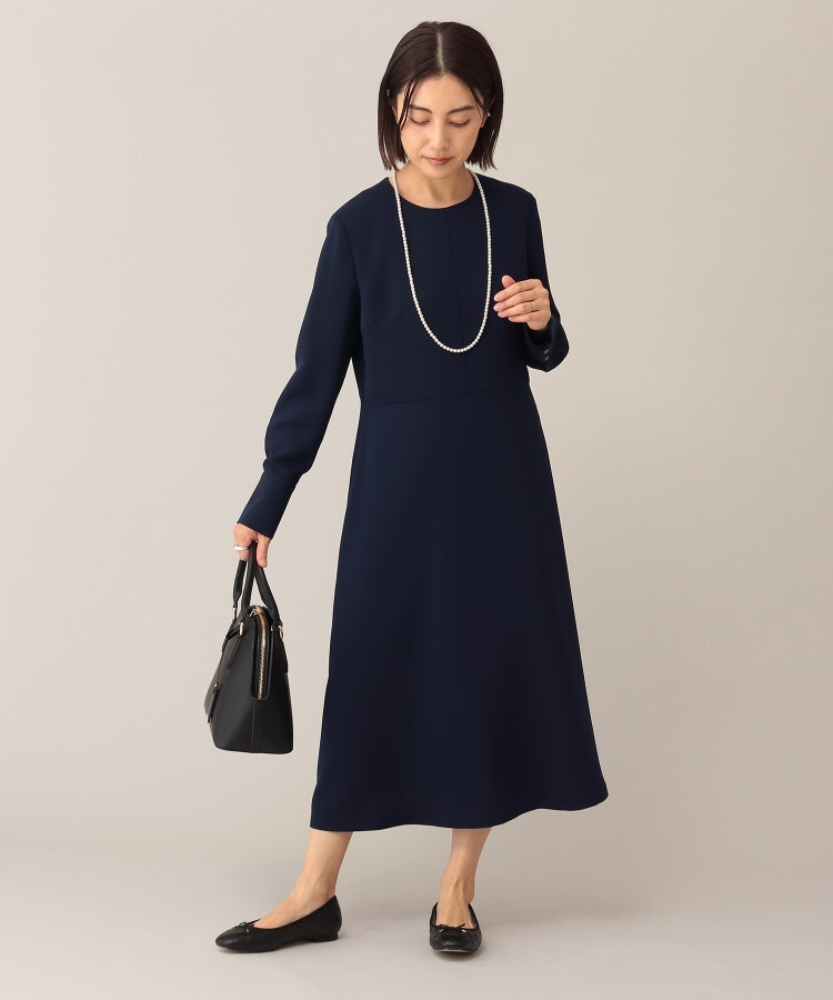 ミモレ丈 ジョーゼットワンピース 洗える ミドルワンピース Untitled アンタイトル ワールド オンラインストア World Online Store