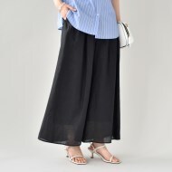【ラクに着られる】ブリーゼリネン スカーチョ<洗える>(6~9分