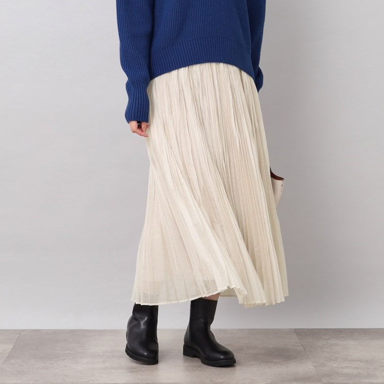 アンタイトル(UNTITLED)のオーガンジープリーツスカート マキシ・ロングスカート