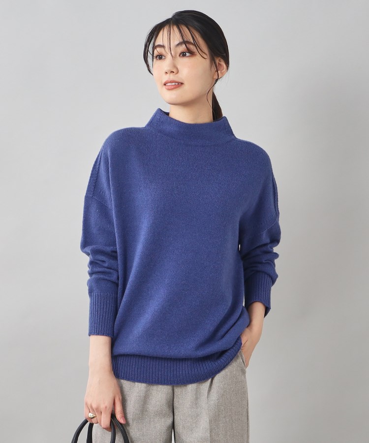 【ゆったり/洗える】シルク&カシミヤ混 コクーンシルエットニット