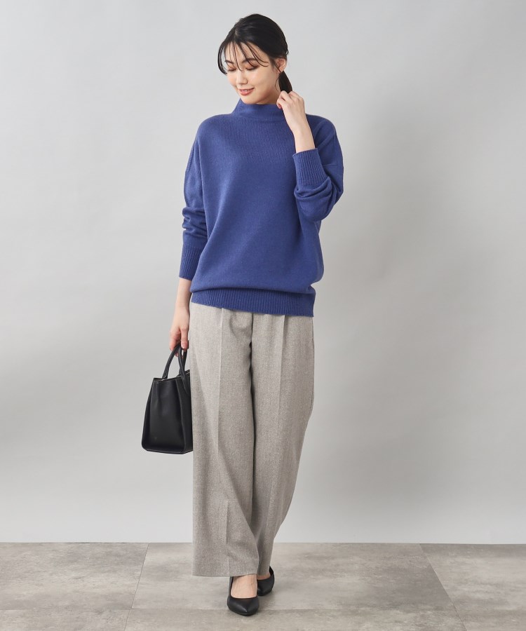 【ゆったり/洗える】シルク&カシミヤ混 コクーンシルエットニット