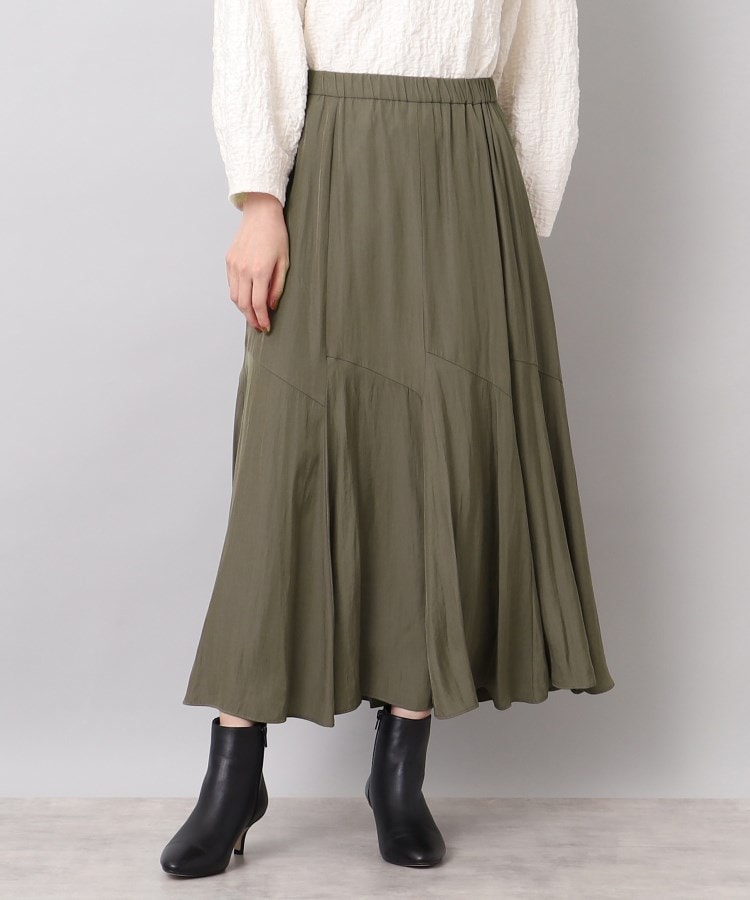 【人気スカート！／洗える】メロウパウダークロス ロングスカート