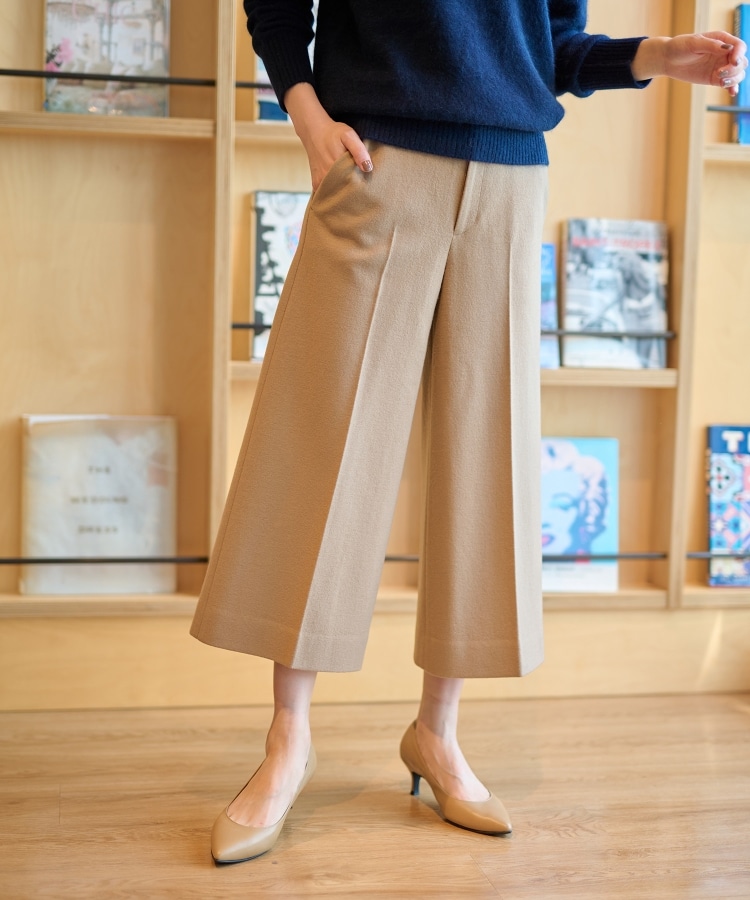 完売品　7分丈2WAY WIDE PANTS【和柄九尾(赤)】