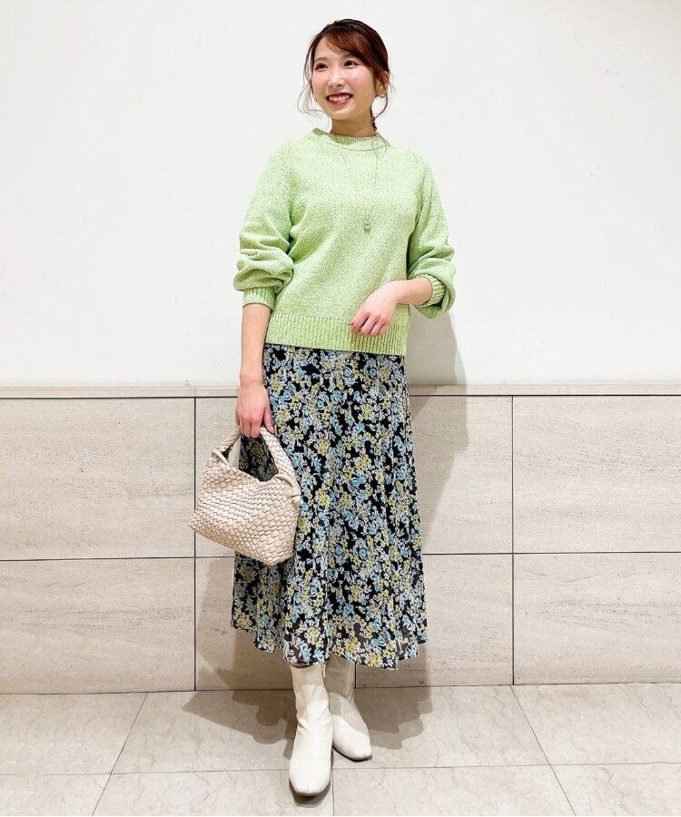 ゆったりシルエット】コットンツイスト クルーネックニット(ニット