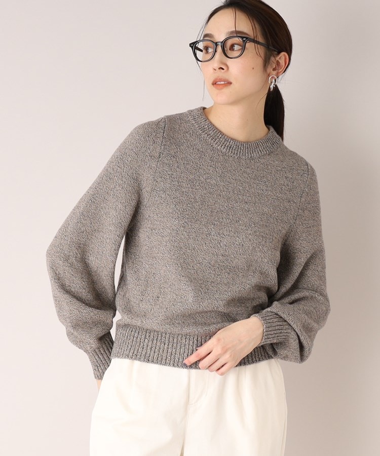 ゆったりシルエット】コットンツイスト クルーネックニット(ニット