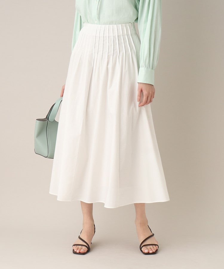 新品タグ付】UNTITLED L サイズ 42 ホワイト スカート - ひざ丈スカート