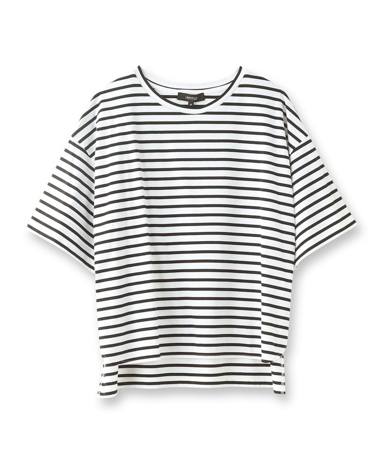 アンタイトル(UNTITLED)の【ゆったり着られる】5分袖ワイドTシャツ1