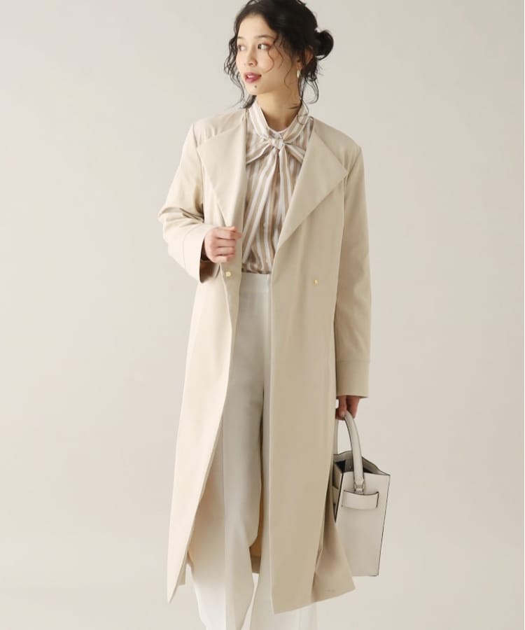 さくらママの出品アンタイトル　日本製　ウール　ノーカラーコート　オーバーサイズ　ゆったり　美品
